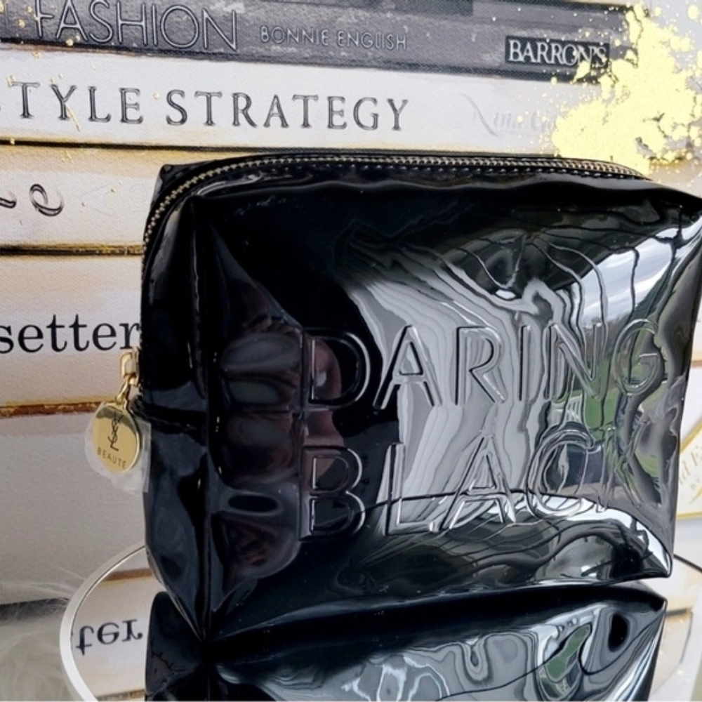 YSL Daring Black Glossy Cosmetic Pouch